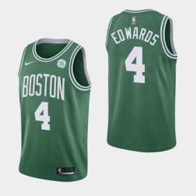 Men's Boston Celtics Carsen Edwards Icon Green 2019-20 GE Patch Jersey
