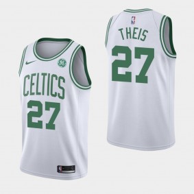 Men's Boston Celtics Daniel Theis Association White 2019-20 GE Patch Jersey