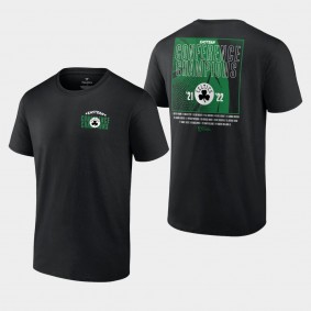 Boston Celtics 2022 Eastern Conference Champions Balanced Attack Roster Black T-shirt