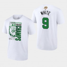 2022 Eastern Conference Champions Derrick White Boston Celtics T-shirt Locker Room White