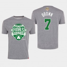 Boston Celtics 2022 NBA Finals Jaylen Brown Gray T-shirt