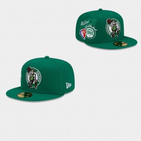 Boston Celtics 75th Diamond Back Half 59FIFTY Fitted Hat Green