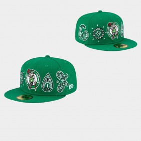 Boston Celtics Paisley 59FIFTY Fitted Hat Kelly Green