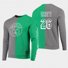 Boston Celtics Aaron Nesmith Color Block New Era Sweatshirt Gray Green