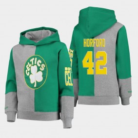 Boston Celtics 2021 Al Horford Hardwood Classics Split Color Hoodie Gray Green