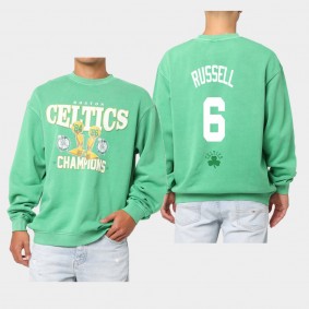 Boston Celtics Bill Russell 2021 Vintage Champs Trophy Sweatshirt Green