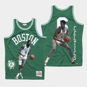 Boston Celtics Bill Russell 1962-63 Sublimated Player HWC Limited Green Jersey