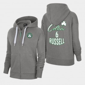 Boston Celtics Bill Russell Full-Zip Sport Hoodie Gray