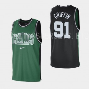 Boston Celtics #91 Blake Griffin Courtside Clover Black Tank Top