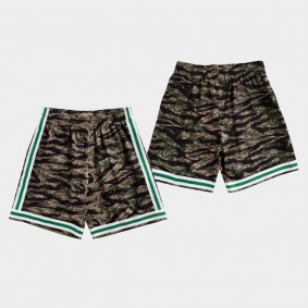 Boston Celtics Tiger Camo 1985-86 Hardwood Classics Green Shorts