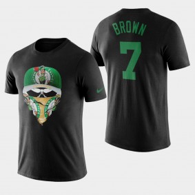 Boston Celtics Jaylen Brown Skull Mask Black I Cant Breathe T-Shirt