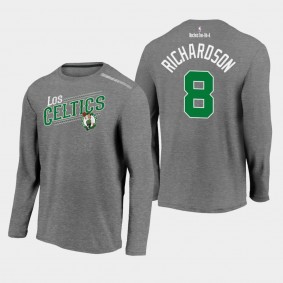 Boston Celtics Josh Richardson Noches Ene-Be-A Heathered Charcoal T-shirt Long Sleeve
