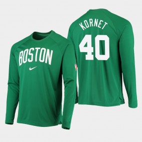 Boston Celtics Luke Kornet 75th Anniversary Kelly Green Long Sleeve T-shirt Raglan