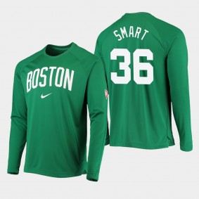 Boston Celtics Marcus Smart 75th Anniversary Kelly Green Long Sleeve T-shirt Raglan