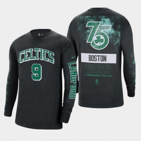 Boston Celtics Romeo Langford Courtside Black T-shirt 17 NBA Champions