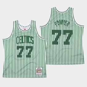 Striped Vincent Poirier Boston Celtics 2020 Independence Jersey - Green