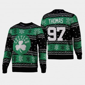 2021 Christmas Snowflake Boston Celtics Brodric Thomas Sweater Black