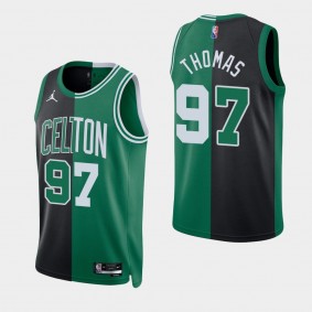 Brodric Thomas Split Edition NBA 75th Jersey Boston Celtics Black Green