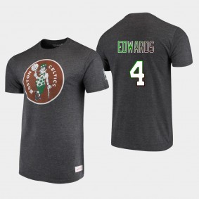 Boston Celtics Carsen Edwards Throwback Logo Tri-Blend T-Shirt Black