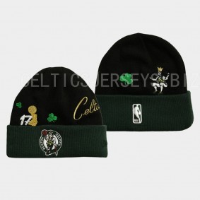Boston Celtics 17 Champions Black City Edition Knit Hat Beanie