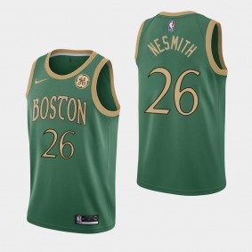 Men's Boston Celtics Aaron Nesmith City Green 2019-20 GE Patch Jersey