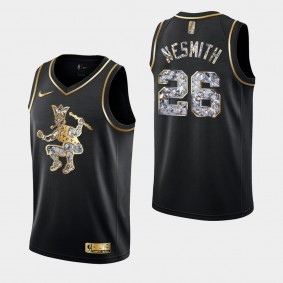 Boston Celtics Aaron Nesmith Retro Logo Diamond Jersey 2022 NBA Playoffs Black