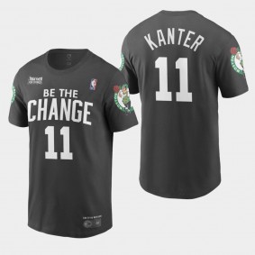 BLM Statement Enes Kanter Boston Celtics T-Shirt Be The Change - Black