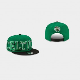 Block Font Boston Celtics 9FIFTY Snapback Green Hat