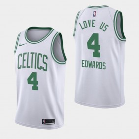 Carsen Edwards Boston Celtics Orlando Return Love Us Association Jersey White