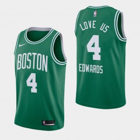 Carsen Edwards Boston Celtics Orlando Return Love Us Icon Jersey Green