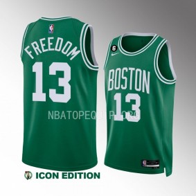 Enes Freedom Boston Celtics #13 Green Jersey Icon Edition Swingman