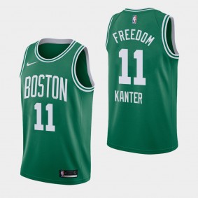 Enes Kanter Boston Celtics Orlando Return freedom Icon Jersey Green