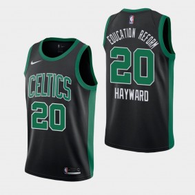 Gordon Hayward Boston Celtics Orlando Return Education Reform Statement Jersey Black