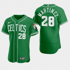 J.D. Martinez MLB Baseball Crossover Boston Celtics Jersey Green
