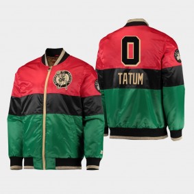 Jayson Tatum Boston Celtics 75th Anniversary Green Black History Month Jacket