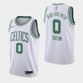 Jayson Tatum Boston Celtics Orlando Return Black Lives Matter Association Jersey White