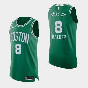 Kemba Walker Boston Celtics Social Justice Authentic Love Us Orlando Playoffs Jersey Green