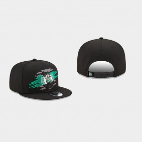 Logo Tear Boston Celtics 9FIFTY Snapback Black Hat