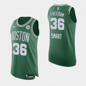 Marcus Smart Boston Celtics Orlando Return Freedom Icon Authentic GE Patch Jersey Green