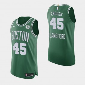 Romeo Langford Boston Celtics Orlando Return Enough Icon Authentic GE Patch Jersey Green