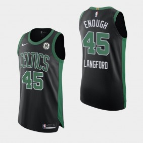 Romeo Langford Boston Celtics Orlando Return Enough Statement Authentic GE Patch Jersey Black