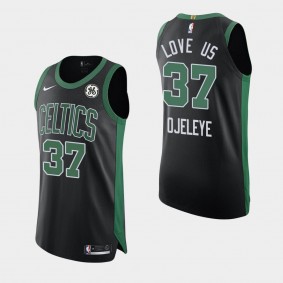 Semi Ojeleye Boston Celtics Orlando Return Love Us Statement Authentic GE Patch Jersey Black