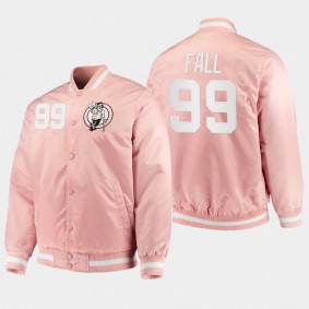 Tacko Fall Boston Celtics Satin Pink Full-Snap Jacket