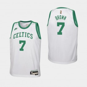 Jaylen Brown Boston Celtics 75th Anniversary Classic Youth Jersey - White