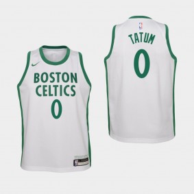 Boston Celtics Jayson Tatum City Youth Jersey - White