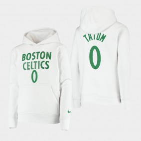 Boston Celtics Jayson Tatum City Pullover Youth Hoodie - White