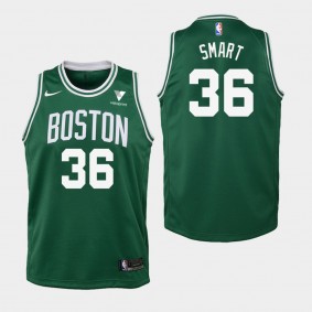 Marcus Smart Boston Celtics Icon Vistaprint Patch Youth Jersey - Kelly Green