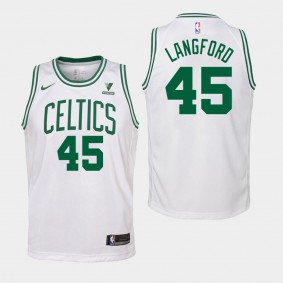 Romeo Langford Boston Celtics Association Vistaprint Patch Youth Jersey - White