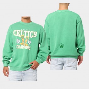 Boston Celtics 2021 Vintage Champs Trophy Sweatshirt Green