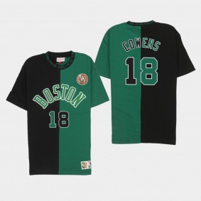 David Cowens Split Color T-Shirt Boston Celtics - Black Green